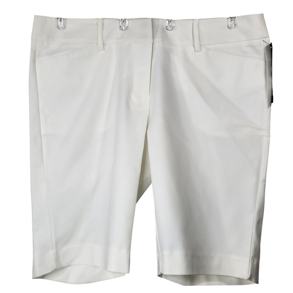 Mossimo Fresh‎ White Stretch Bermuda Shorts Womens 12 NWT Mid Rise Cotton Blend
